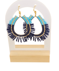 Alternative view of COMME UNE FOUGERE : SYLVE Bleu & doré - goutte