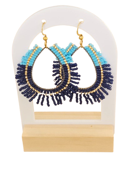 COMME UNE FOUGERE : SYLVE Bleu & doré - goutte – Image 2