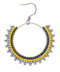 Alternative view of AUTOUR DU SOLEIL : ZIA - Gris & Jaune - Cube gris